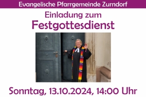 Einladung zum Festgottesdienst